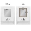 Amanti Art Mirror Makeover Bathroom Mirror Frame Border Kit  - Fully Assembled Peel and Stick Frame - Mirror NOT Included - Lyla Ornate Silver Trim - 4 of 4