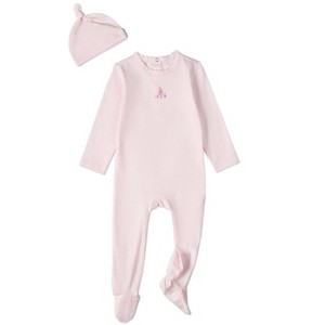MiniMoi 2 Piece Baby Girls "Girl And Her Waddling Ducks" Cotton Rich Footie Set - 1 of 4