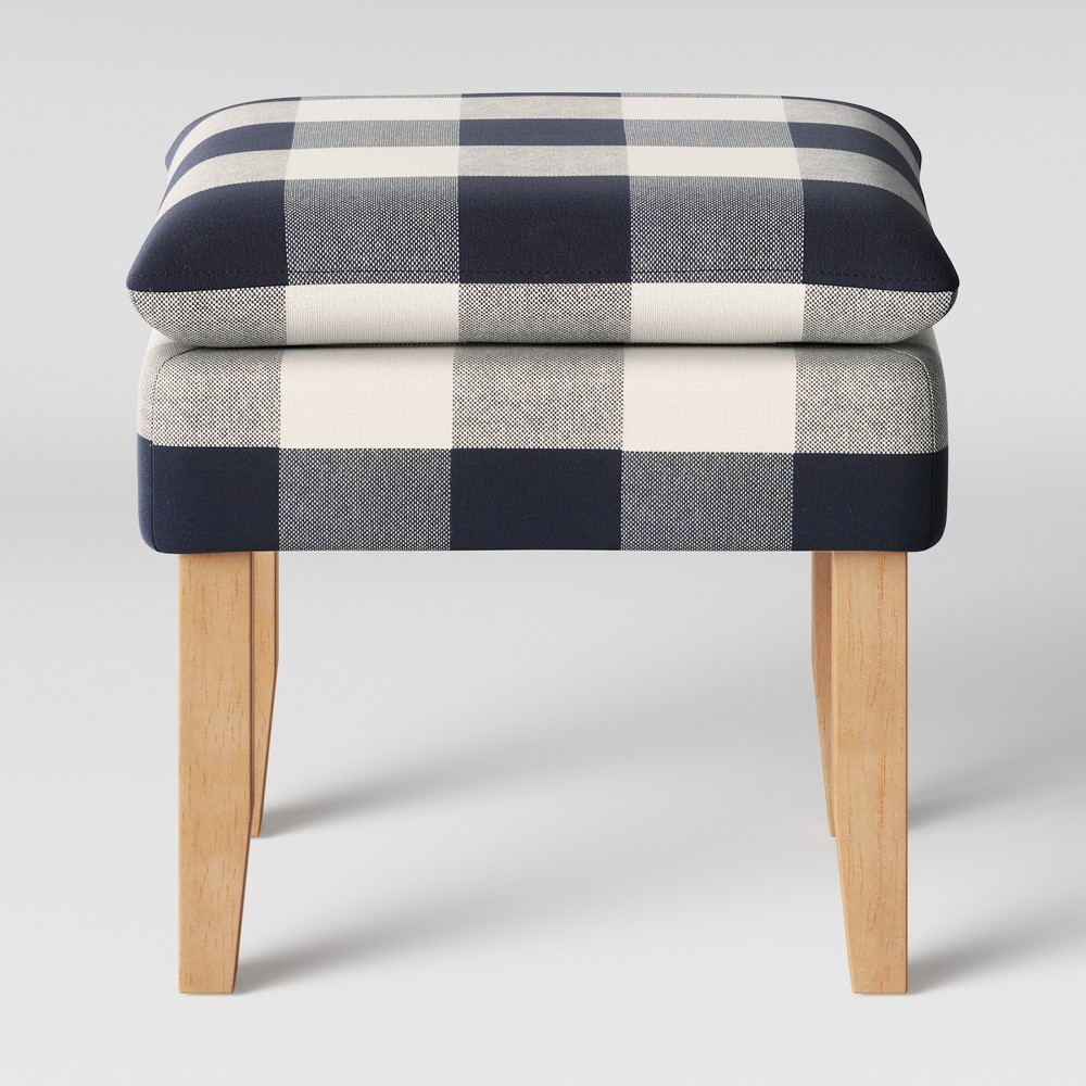 Buffalo Plaid Stool Blue - Threshold was $84.99 now $63.74 (25.0% off)