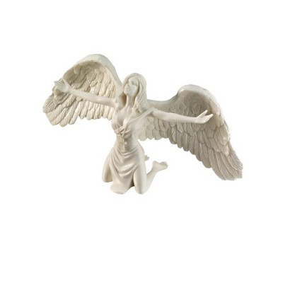 Design Toscano Pray For Peace Bonded Marble Angel Statue - Off-White