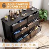 6 Drawers Dresser for Bedroom, 41.9" Modern Dresser & Chests of Drawers, Metal Handles Design, Dressers TV Stand, Wood Storage for Hallway - 4 of 4