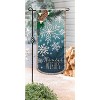 Evergreen Garden Flag Winter Wishes Snowflake  Double Sided Indoor Outdoor Decor 18" x 12.5" - 2 of 3