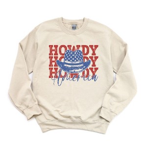 Simply Sage Market Women's Graphic Sweatshirt Howdy America - 1 of 3