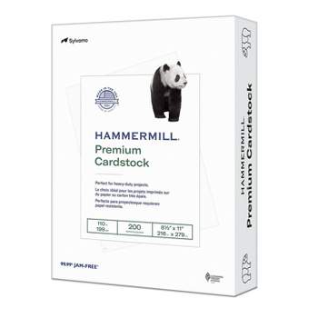 Hammermill Premium 110 lb. Cardstock Paper 8.5" x 11" White 200 Sheets/Ream (168380R)