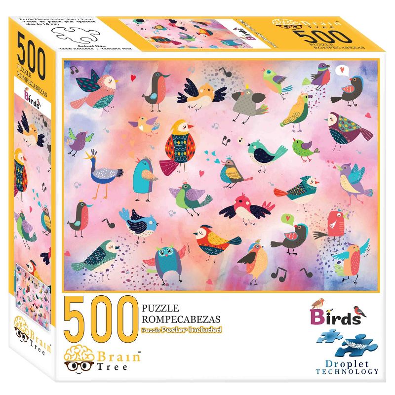 Brain Tree - Bird Puzzle - 500 Piece Puzzles for Adults-Jigsaw Puzzles-Every Piece Is Unique With Droplet Technology - Random Cut - 19.5"Lx14.5"W, 3 of 7
