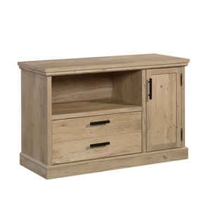 Small Mason Peak Credenza Storage Cabinet Prime Oak - Sauder: Adjustable, Scratch-Resistant Surface - 1 of 4