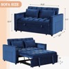 Bestier Multi-functional Sofa Bed with Cup Holder and USB Port, Blue - 3 of 4