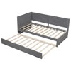 NicBex Twin Size Daybed with Trundle Wooden Frame Day Bed with Rustic Guardrail for Living Rooms - 4 of 4