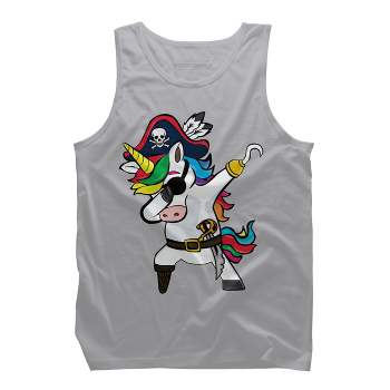 Men's Design By Humans Dabbing Dance Pirate Unicorn Gifts Funny Halloween Costume Gift By lukesstore Tank Top