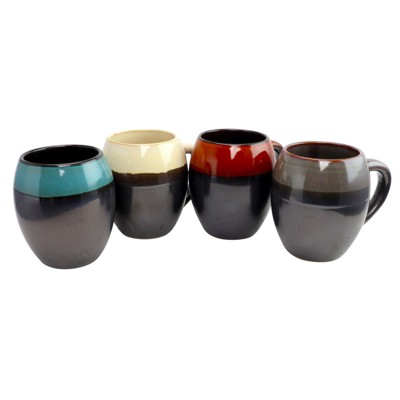 Gibson Home Soroca 4 Piece 19.5 oz Mug Set in Assorted Colors