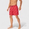 Anna-Kaci Active Men's Tropical Print Swim Trunks with Elastic Waistband and Side Pockets - 3 of 4