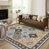 Large Machine Washable Area Rug 10x13 Living Room Rug Non-Slip Floor Carpet Low Pile Soft Rug Vintage Foldable Rug for High Traffic Areas - 2 of 4