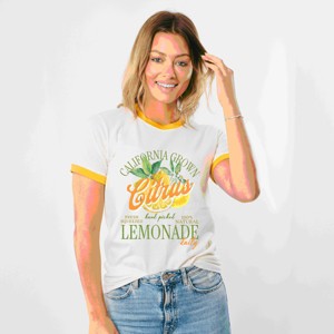 Simply Sage Market California Grown Lemonade  Ringer Tee - 1 of 4
