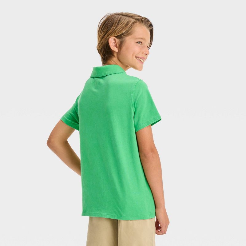 Boys' Short Sleeve Washed Polo Shirt - Cat & Jack™, 3 of 5
