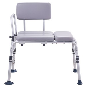 VEVOR Tub Transfer Bench for Bathtub 500lbs, Shower Seats for Adults, Lightweight Shower Bench for Elderly and Disabled with Padded Seat, Grey - 1 of 4
