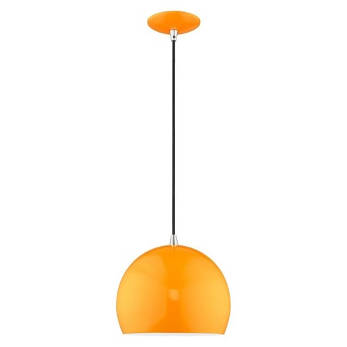 Livex Lighting Piedmont 1 - Light Pendant in  Shiny Orange - image 1 of 2