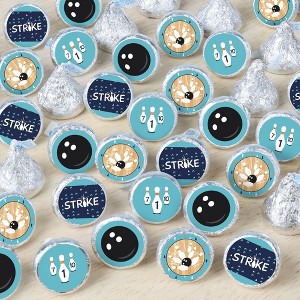 Big Dot of Happiness Strike Up the Fun - Bowling - Birthday Party or Baby Shower Small Round Candy Stickers - Party Favor Labels - 324 Count - 1 of 4