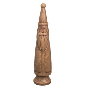 Resin Wood Look Slim Santa - 1 of 3