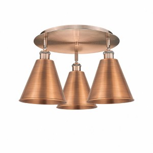 Ballston Cone - 3 Light Flush Mount In Industrial Style-10.5 Inches Tall and 19.75 Inches Wide - 1 of 1