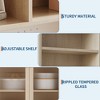 71" Tall Sideboard Buffet Cabinet with Hutch - 6-Tier Pantry Cabinet with 2 Glass Doors, Pegboard, Microwave Shelf, Open Shelves, Coffee Bar Station - 4 of 4