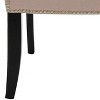 Rachel Arm Chair with Silver Nail Head - Taupe - Safavieh - 2 of 2