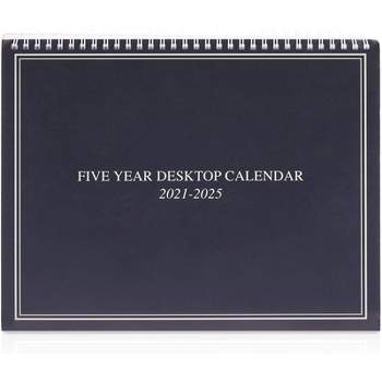 Stockroom Plus Large 5 Year Monthly Desk Calendar 2021- 2025 for Appointments, Spiral Bound Flip Organizer with Tabs, 9 x 11 In