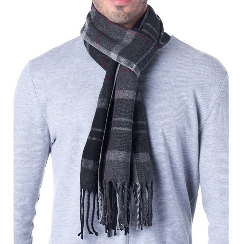 Hammer Anvil Mens Plaid Scarf Ultra Soft Winter Scarves Unisex