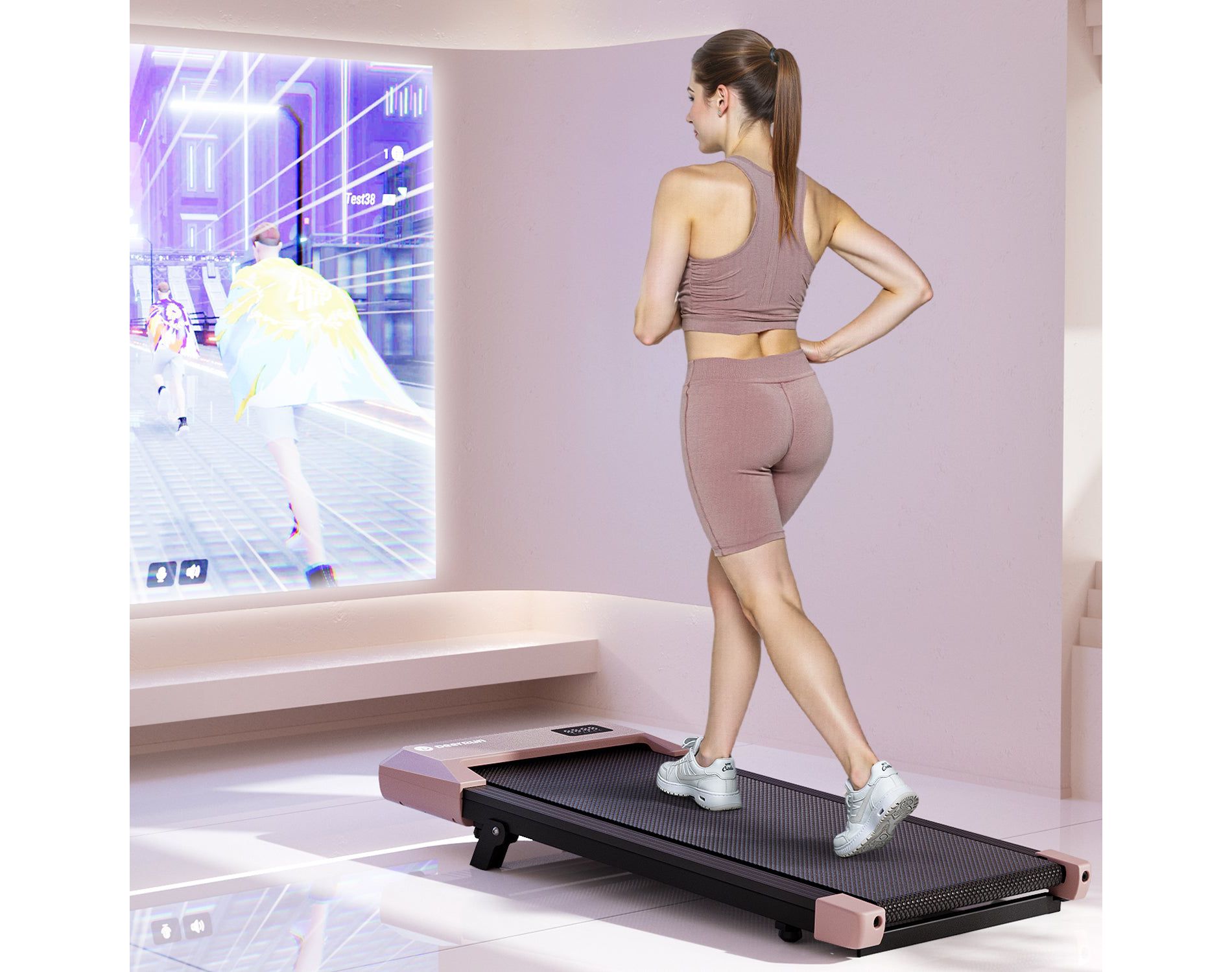 DeerRun Q2 Urban Plus Smart Walking Pad With 7% Incline Treadmills for Home or office