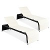 Tangkula 2PCS Adjustable Rattan Recliner Chaise Lounge Chair w/ Cushion Outdoor Patio - 2 of 4