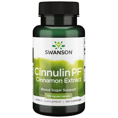 Swanson Cinnulin Pf Cinnamon Extract 150 mg, 120 Capsules.