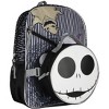 Disney Nightmare Before Christmas Jack Skellington 5 Pc Backpack Set With Lunch Box Pencil Case Carabiner And Keychain Black - 2 of 4
