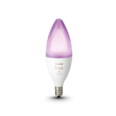 Multicolor Dimmable LED E12 Smart Light Bulb, 6.5W, Frosted White