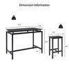 Hooseng Dining Table Set for 4, Rectangle Dining Room Table set with Four Chairs and Metal Frame, 5-Piece Kitchen Table Chairs Set - 3 of 4