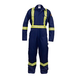 Flame Resistant Hi Vis Coverall with Leg Zipper - 1 of 4