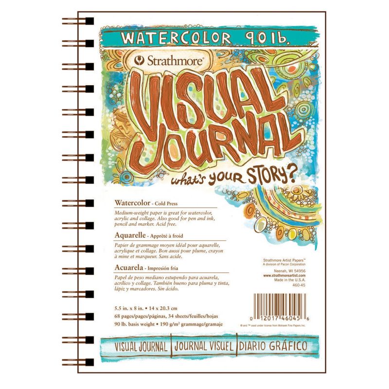 Strathmore Visual Watercolor Pad, 5-1/2 x 8 Inches, 90 lb, 34 Sheets, 1 of 2