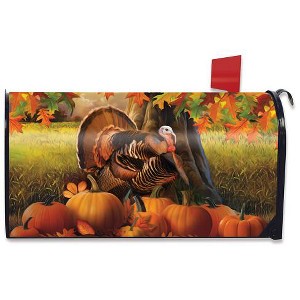 Briarwood Lane Harvest Turkey Fall Magnetic Thanksgiving Mailbox Cover Autumn Pumpkins Standard - 1 of 3