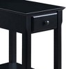 Royal Hampton Table with 1 Drawer and Bottom Shelf, Black - 4 of 4