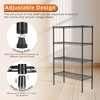 5-Tier Heavy Duty Wire Shelving - Adjustable for Kitchen, Pantry, Garage - 4 of 4