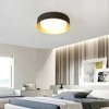 LLHZSY Black/White Modern Minimalist 2/3/5-Lights Metal Shaded Drum Flush Mount Ceiling Light Fixture-12 3/8", 16 5/16", 23 5/8" - 3 of 4