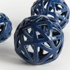 Plum & Post Alicia Orb Medium - Navy Blue Ceramic Decorative Accent - 4 of 4