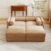 75.5" Chenille Modular Sectional Sofa Bed with Cylindrical Cushios and Storage Seat for Small Living Room - 2 of 4
