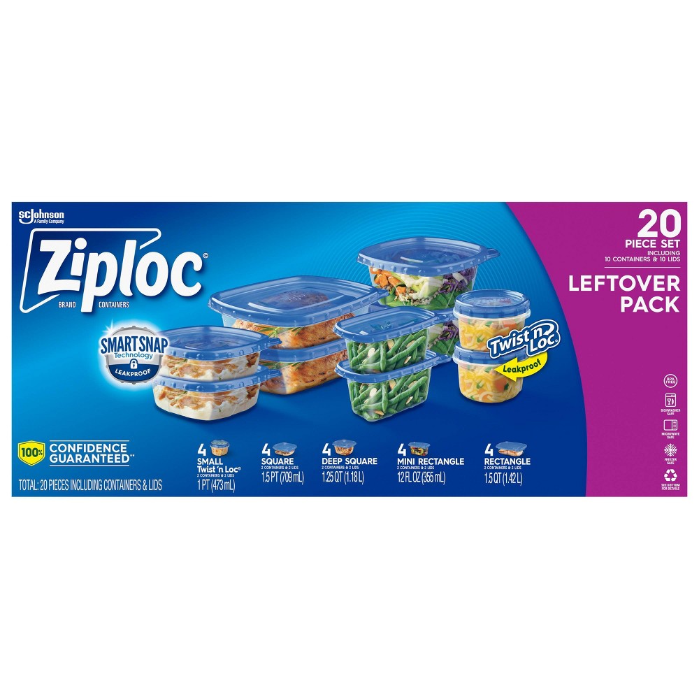 Ziploc Starter Variety Pack Container - 20ct