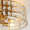 IHOMEADORE 18" Bohemian Gold Smart Flush Mount Ceiling Fan with Light and Remote - 3 of 4