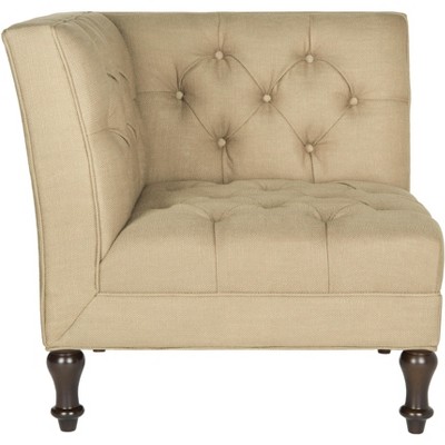 Jack Tufted Corner Chair - Antique Gold - Safavieh