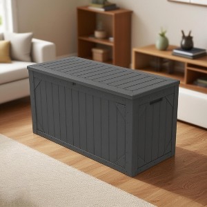 Dyonery Black multi-purpose large-sized storage box, waterproof, sun-proof and anti-corrosion, suitable for both indoor and outdoor use - 1 of 4