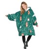 Catalonia Oversized Fleece Flannel Blanket Hoodie Sweatshirt for Women Men, Warm Wearable Blanket Pullover Adult, Cozy Christmas Gift for Wife Woman - 2 of 4