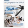 84in Ceiling Fans with Remote Control, Industrial Large Modern Ceiling Fans for Indoor Outdoor, Black - 2 of 4
