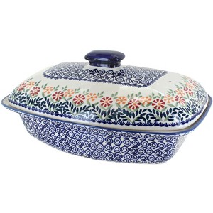 Blue Rose Polish Pottery Z151 Manufaktura Covered Baker - 1 of 1