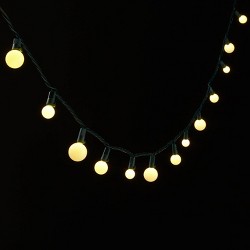 Battery Operated Light String 20 White Lights Smooth Sphere 694512 