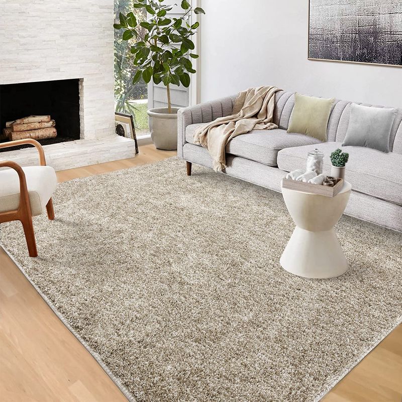 Modern Solid Area Rug Plush Fluffy Rug Thick Shag Rugs for Living Room Bedroom, 4 of 9